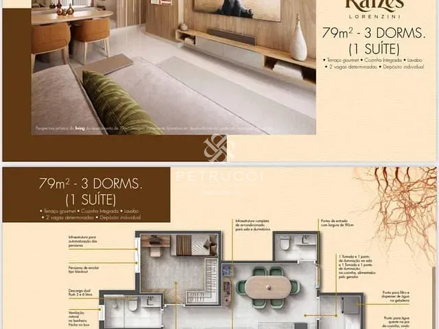 Apartamento com 103m² 3 quartos e 3 banheiros, à venda, no bairro Centro em São Caetano do Sul