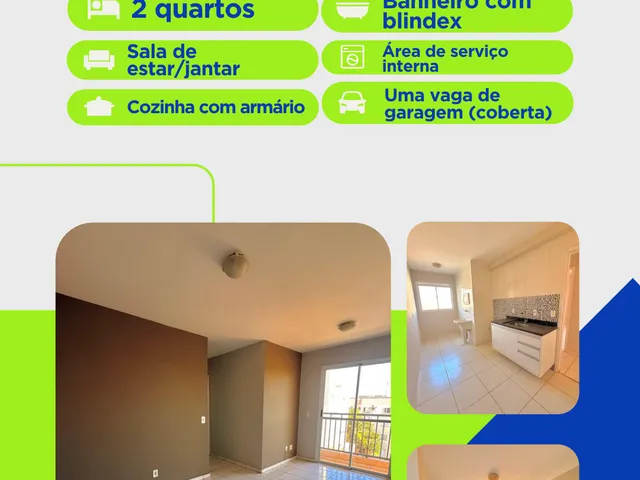 Apartamento 2 quartos e 1 banheiro, para alugar, no bairro Parque Residencial das Nações Indígenas em Cuiabá