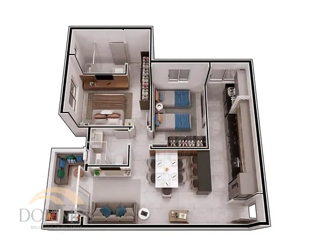 Apartamento com 73m² 2 quartos e 2 banheiros, para alugar, no bairro Imbaúbas em Ipatinga