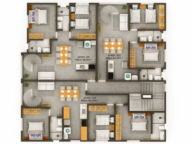 Apartamento 2 quartos e 1 banheiro, à venda, no bairro Bessa em João Pessoa