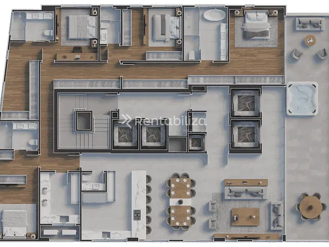 Apartamento 4 quartos e 4 banheiros, à venda, no bairro Meia Praia em Itapema
