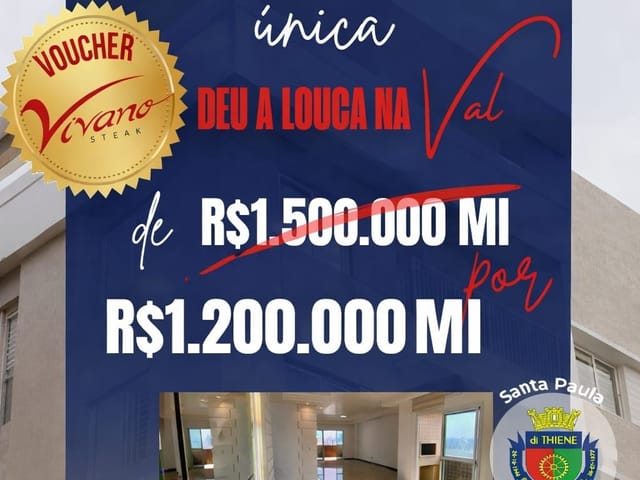 Apartamento com 176m² 4 quartos e 6 banheiros, à venda, no bairro Santa Paula em São Caetano do Sul