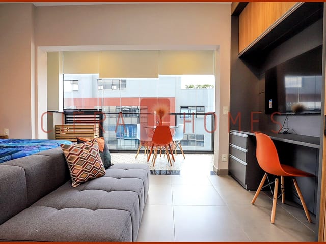 Foto do Studio - Studio para locação, novo, andar alto, com 1 dormitório, 1 vaga, em Pinheiros | Cifra Homes