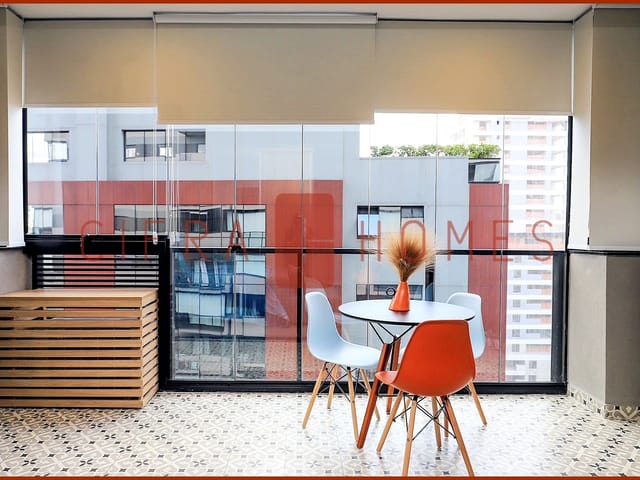 Foto do Studio - Studio para locação, novo, andar alto, com 1 dormitório, 1 vaga, em Pinheiros | Cifra Homes