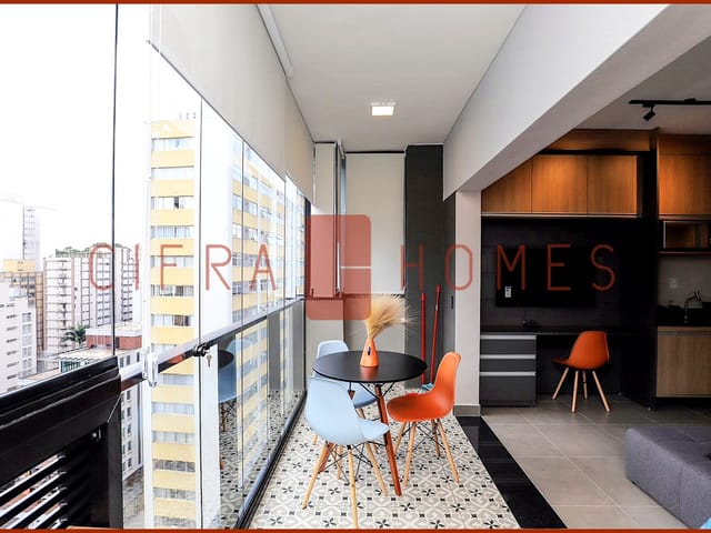 Foto do Studio - Studio para locação, novo, andar alto, com 1 dormitório, 1 vaga, em Pinheiros | Cifra Homes