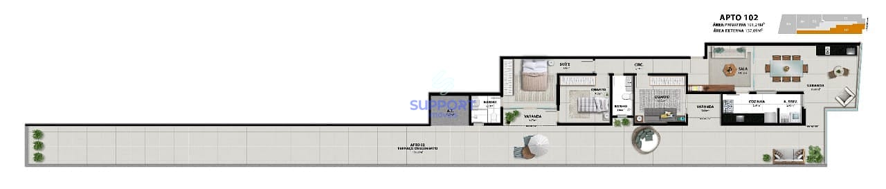 Apartamento, 1 quarto, 139 m² - Foto 13