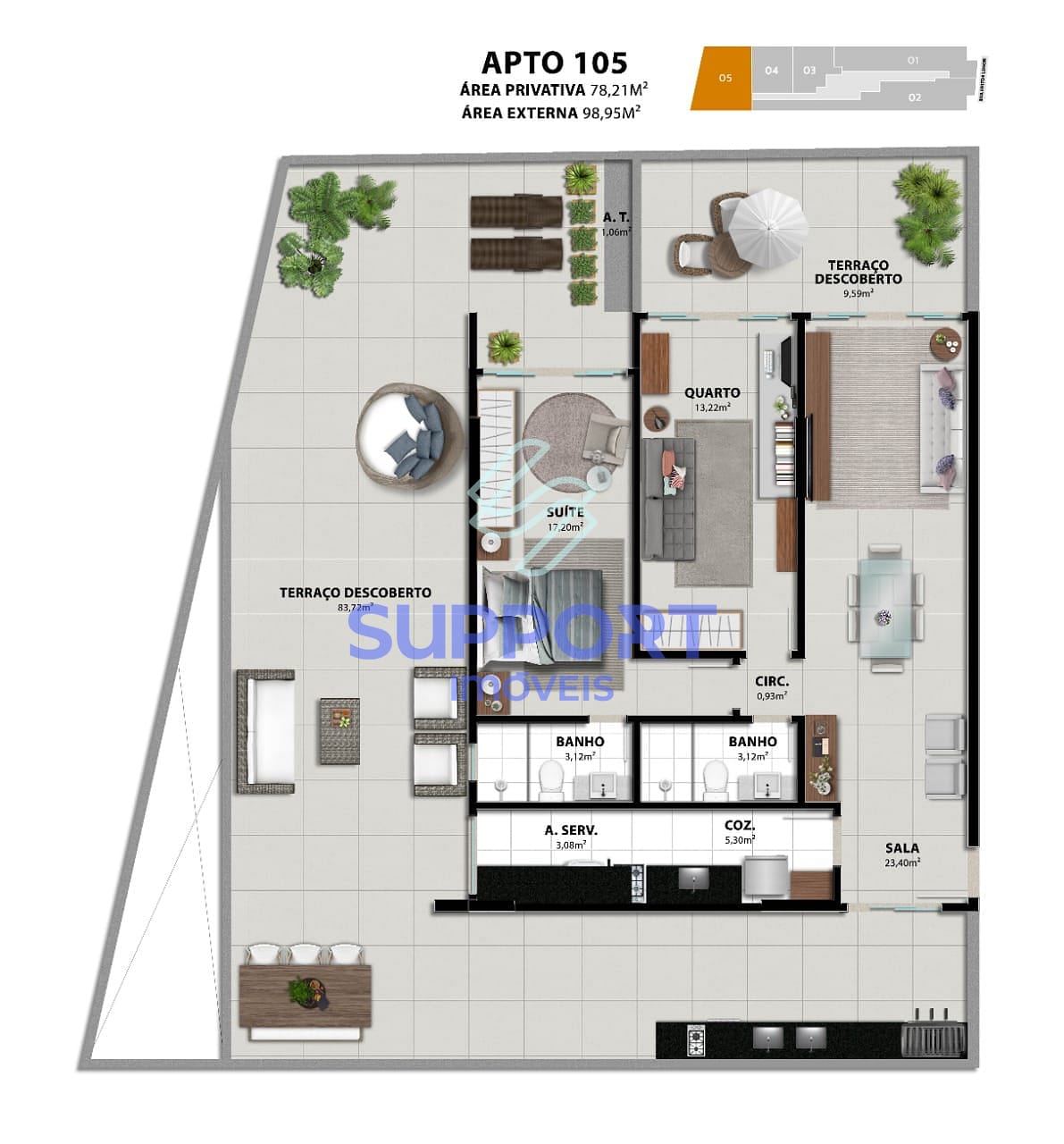 Apartamento, 1 quarto, 139 m² - Foto 16