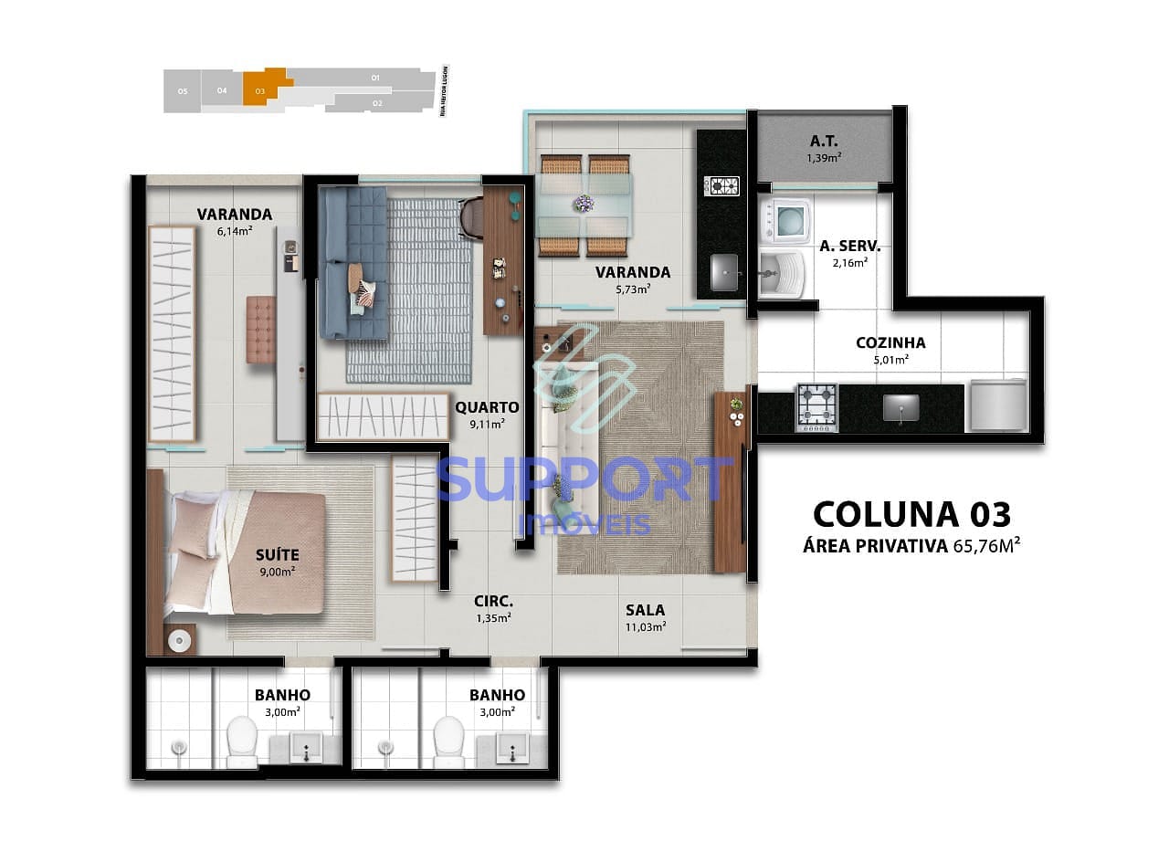 Apartamento, 1 quarto, 139 m² - Foto 19