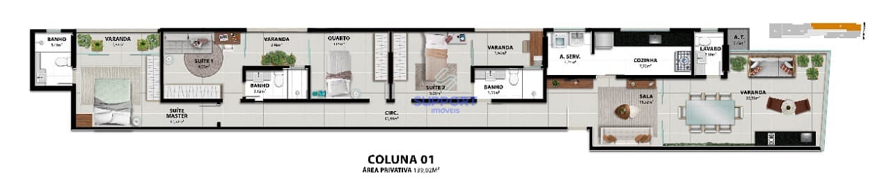 Apartamento, 1 quarto, 139 m² - Foto 20