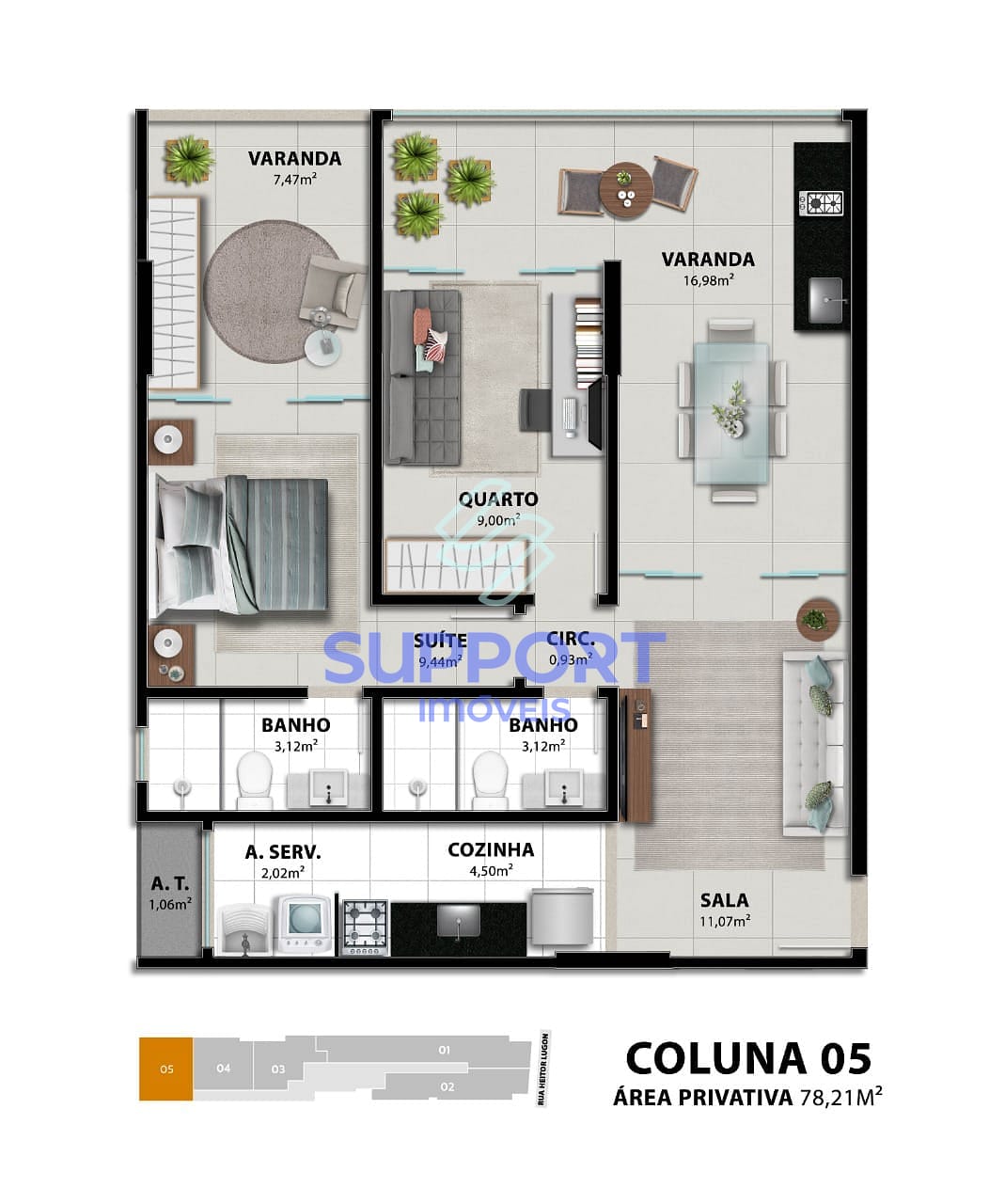 Apartamento, 1 quarto, 139 m² - Foto 21