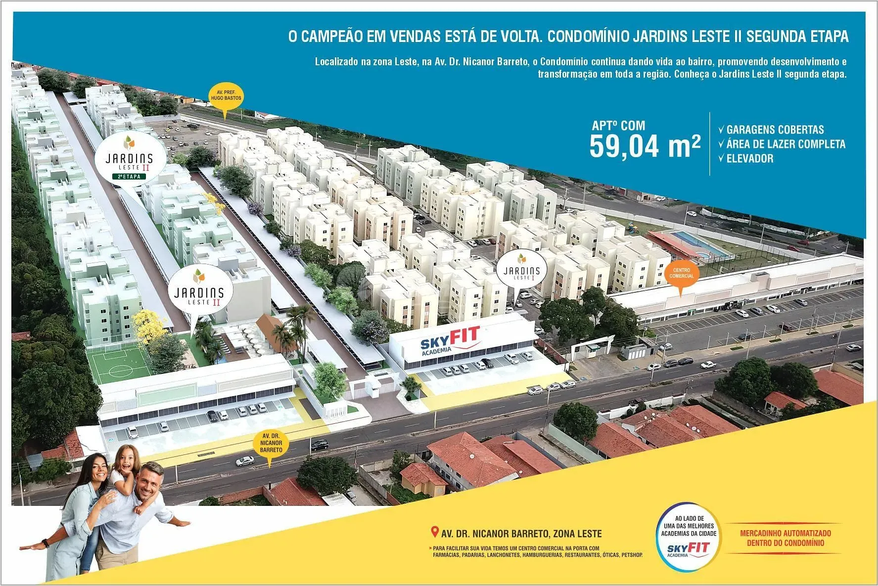 Apartamento, 3 quartos, 59 m² - Foto 1