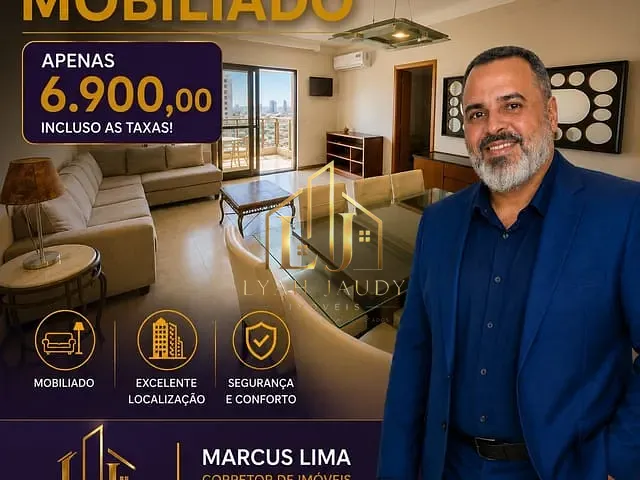 Apartamento com 172m² 3 quartos e 2 banheiros, para alugar, no bairro Jardim das Américas em Cuiabá