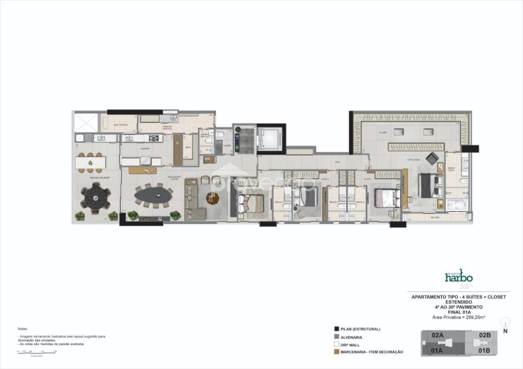 Apartamento, 3 quartos, 259 m² - Foto 29