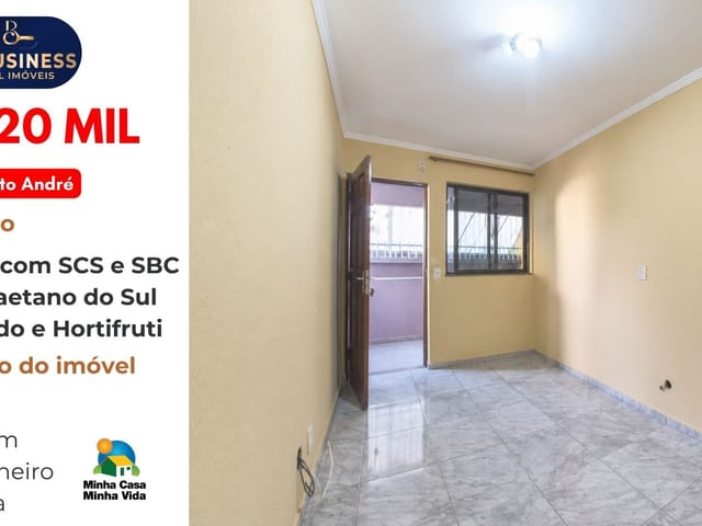 Apartamento 2 quartos e 1 banheiro, à venda, no bairro Vila Sacadura Cabral em Santo André