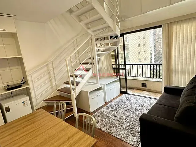 Apartamento 1 quarto e 2 banheiros, para alugar, no bairro Jardim Paulista em São Paulo