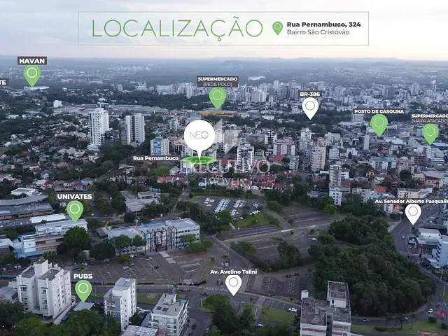 Apartamento com 144m² 2 quartos e 3 banheiros, à venda, no bairro São Cristóvão em Lajeado