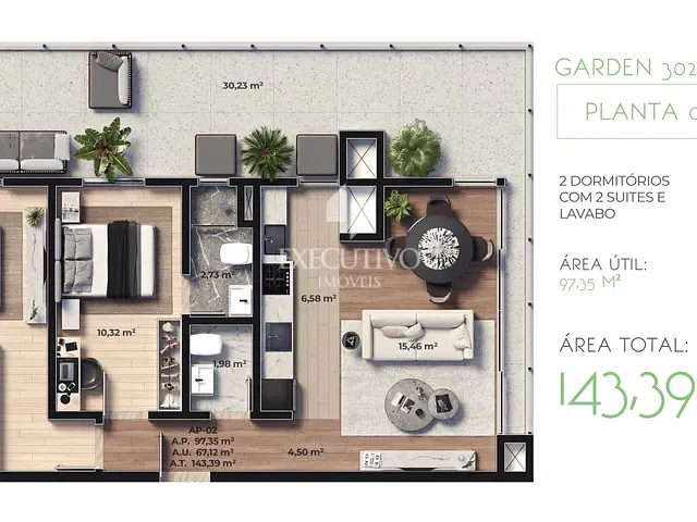 Apartamento com 144m² 2 quartos e 3 banheiros, à venda, no bairro São Cristóvão em Lajeado
