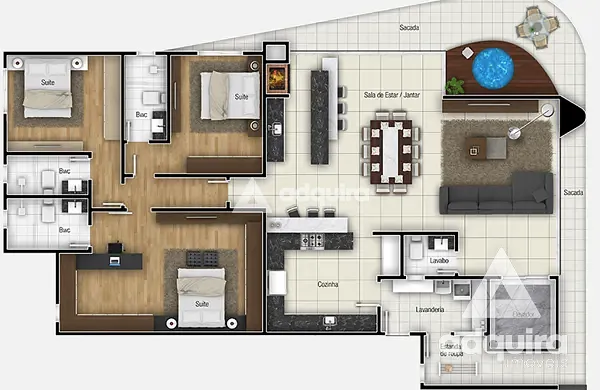 Apartamento, 3 quartos, 10 m² - Foto 3
