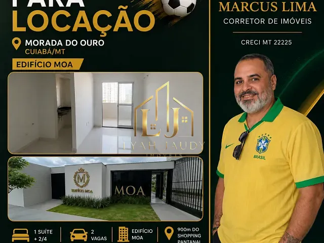 Apartamento com 90m² 3 quartos e 2 banheiros, para alugar, no bairro Morada do Ouro em Cuiabá