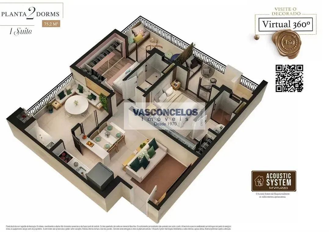 Apartamento, 2 quartos, 75 m² - Foto 3