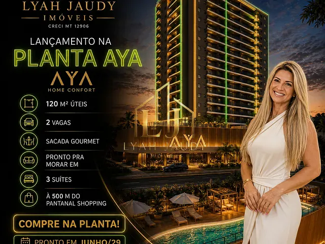 Apartamento com 142m² 3 quartos e 4 banheiros, à venda, no bairro Bosque da Saúde em Cuiabá