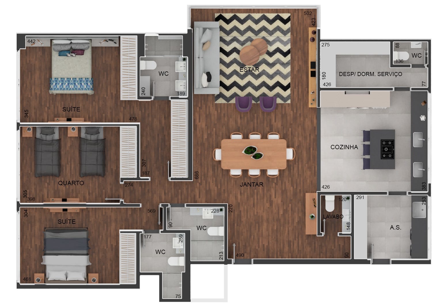 Apartamento, 3 quartos, 1675 m² - Foto 8
