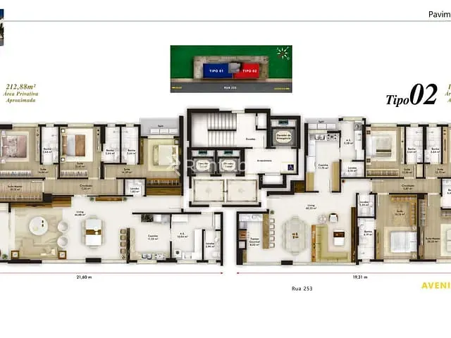 Apartamento 4 quartos e 5 banheiros, à venda, no bairro Meia Praia em Itapema