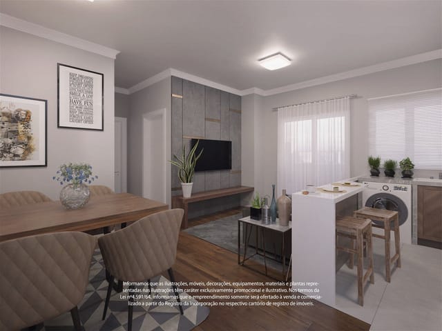 Apartamento 2 quartos e 1 banheiro, à venda, no bairro Cordeiros em Itajaí