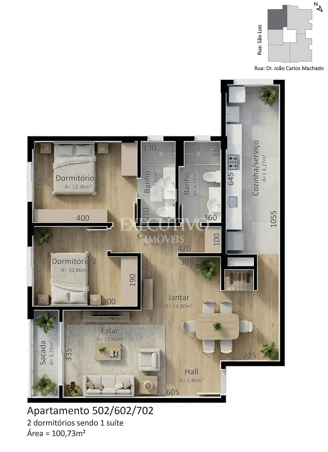 Apartamento, 2 quartos, 100 m² - Foto 7