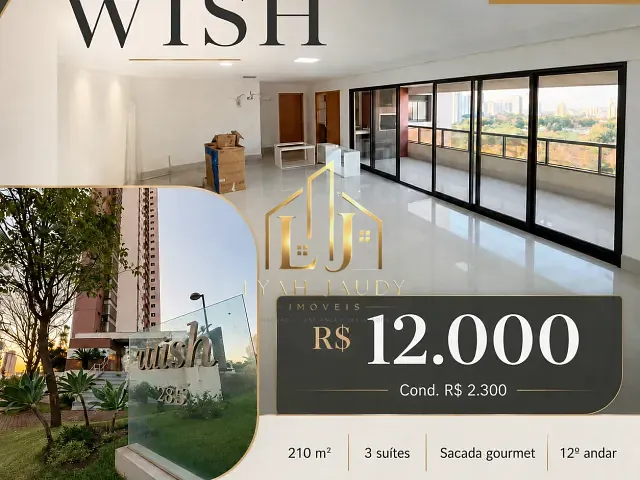 Apartamento 3 quartos e 4 banheiros, para alugar, no bairro Jardim Cuiabá em Cuiabá