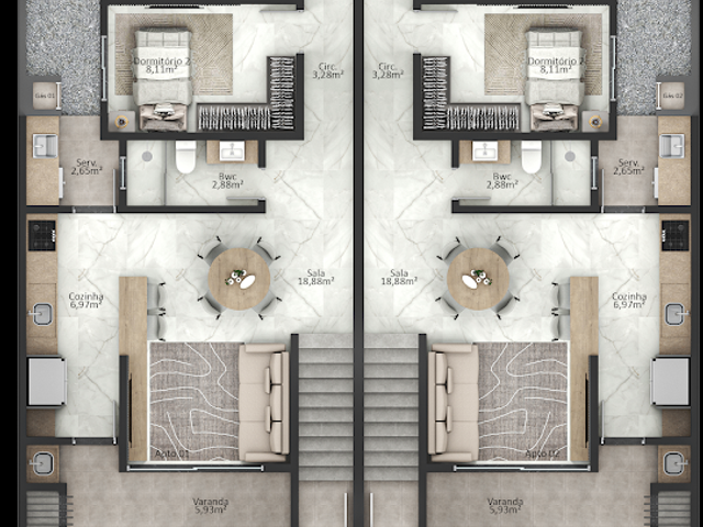 Apartamento 3 quartos e 1 banheiro, à venda, no bairro São João em Itajaí