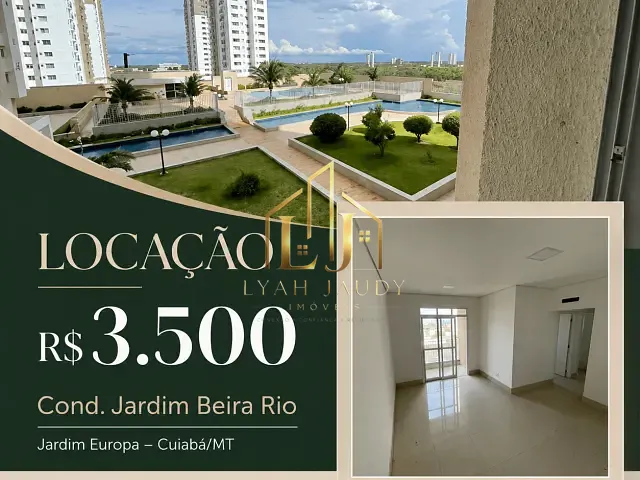 Apartamento com 98m² 3 quartos e 2 banheiros, para alugar, no bairro Jardim Europa em Cuiabá