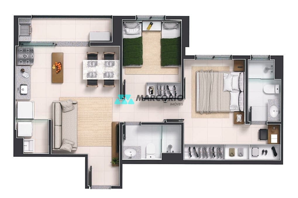 Apartamento à venda com 2 quartos, 60m² - Foto 17