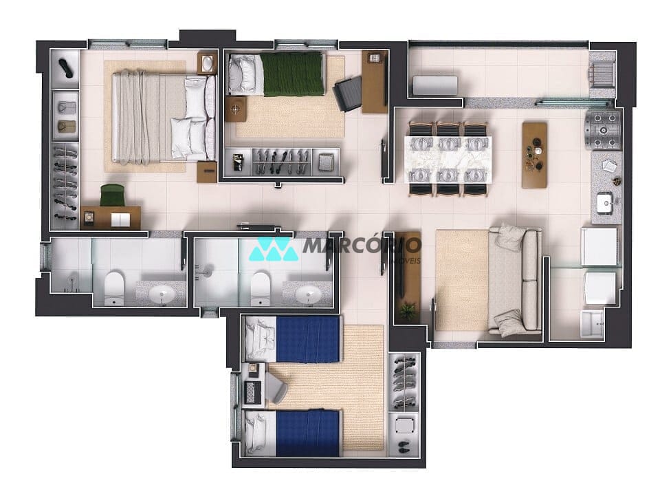 Apartamento à venda com 2 quartos, 60m² - Foto 18