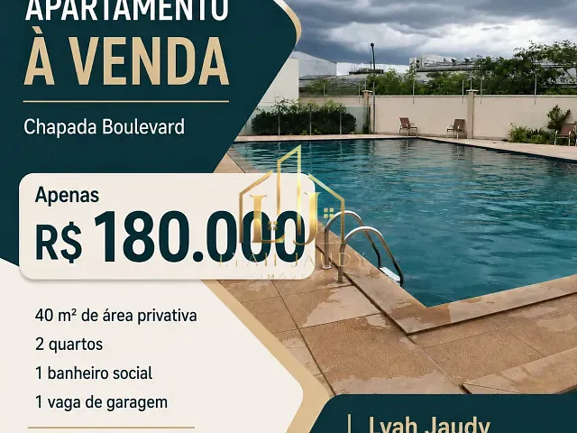 Apartamento com 40m² 2 quartos e 1 banheiro, à venda, no bairro Bela Marina em Cuiabá
