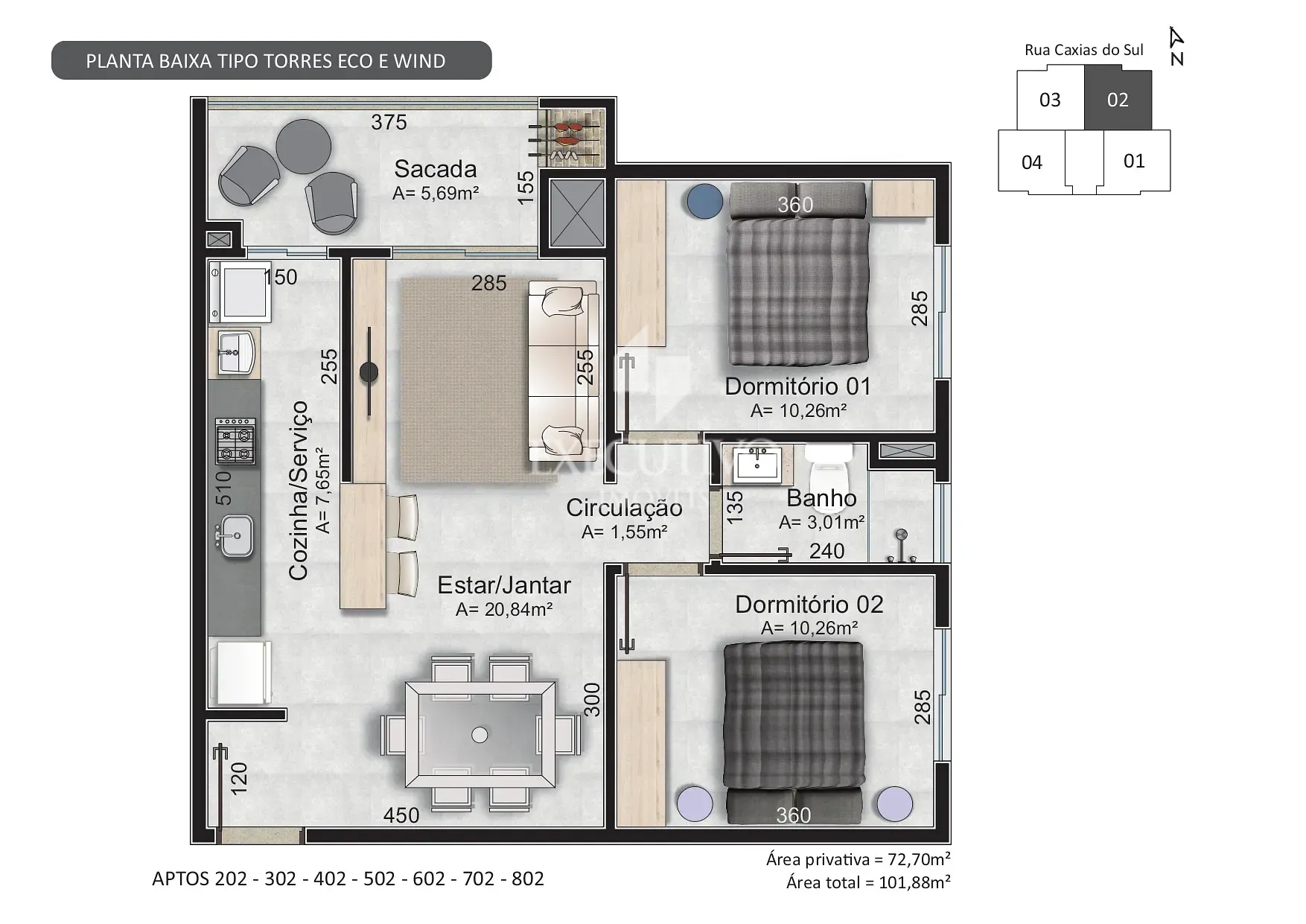 Apartamento, 2 quartos, 72 m² - Foto 7
