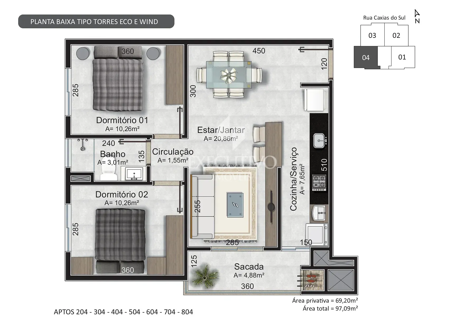 Apartamento, 2 quartos, 69 m² - Foto 5
