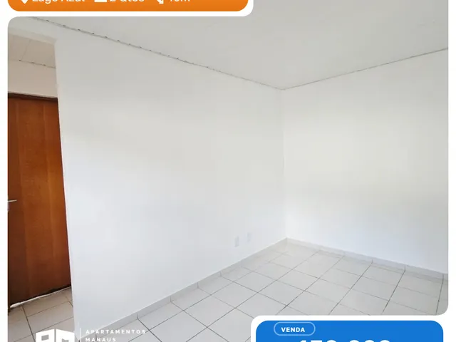 Apartamento com 40m² 2 quartos e 1 banheiro, à venda, no bairro Lago Azul em Manaus
