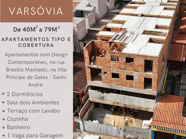 Apartamento 2 quartos e 1 banheiro, à venda, no bairro Vila Príncipe de Gales em Santo André