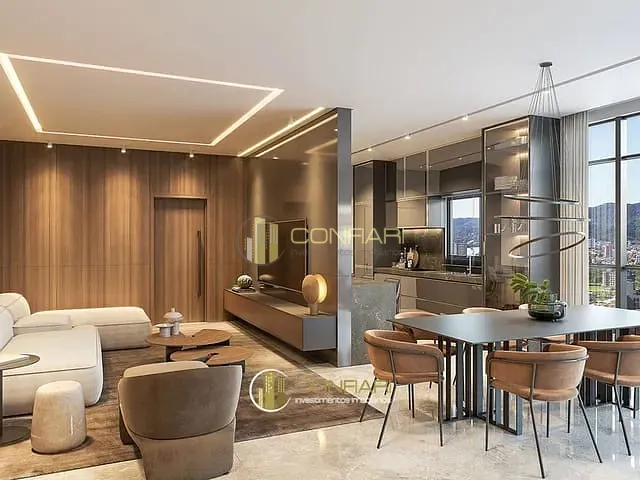 Apartamento com 220m² 4 quartos e 5 banheiros, à venda, no bairro Meia Praia em Itapema