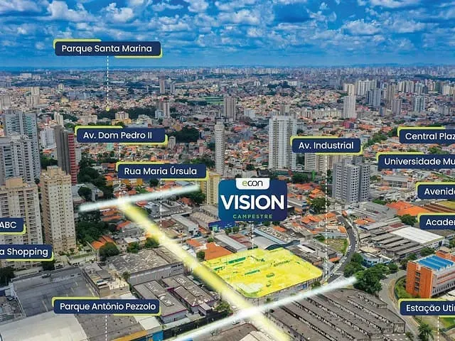 Apartamento 2 quartos e 1 banheiro, à venda, no bairro Campestre em Santo André