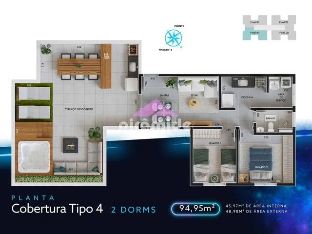 Apartamento com 95m² 2 quartos e 1 banheiro, à venda, no bairro Jardim Uirá em São José Dos Campos