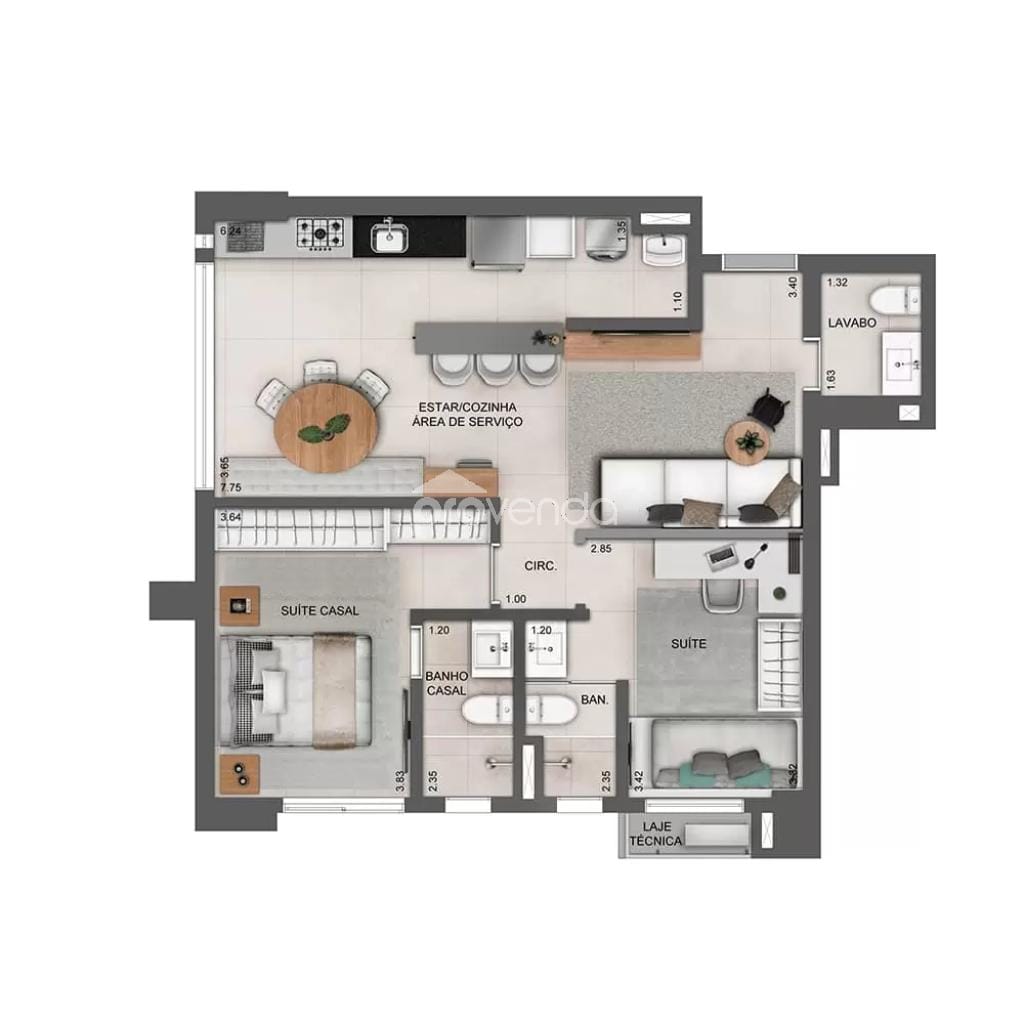 Apartamento, 2 quartos, 70 m² - Foto 23