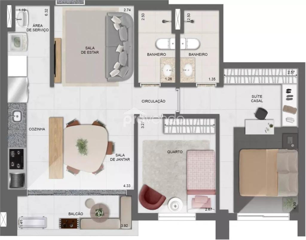 Apartamento, 2 quartos, 72 m² - Foto 20