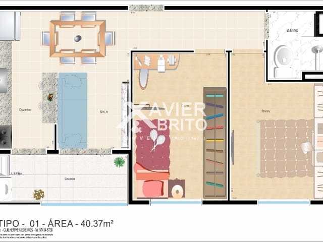 Foto do Apartamento - Apartamento à venda 2 Quartos, 38M², 1, São Paulo - SP | Imobiliária Xavier e Brito