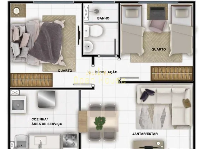 Apartamento 2 quartos e 1 banheiro, à venda, no bairro São Luiz em Volta Redonda