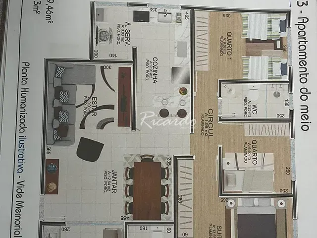 Apartamento com 150m² 3 quartos e 2 banheiros, à venda, no bairro Vila Aratimbo em Arapongas
