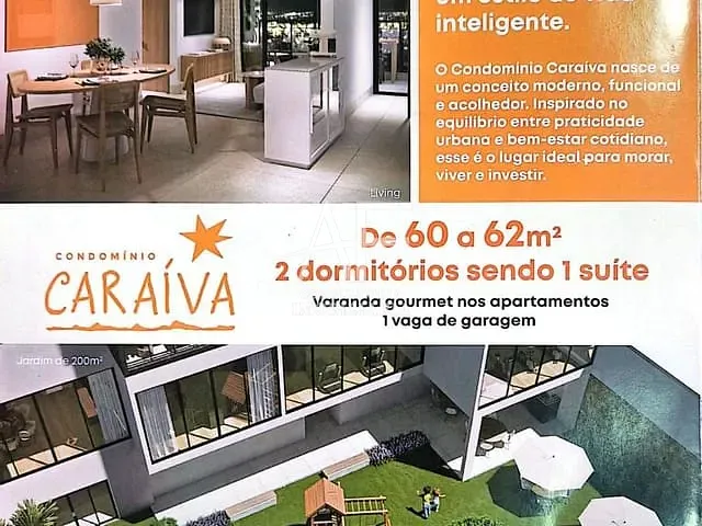 Apartamento com 61m² 2 quartos e 2 banheiros, à venda, no bairro Jardim das Nações em Taubaté