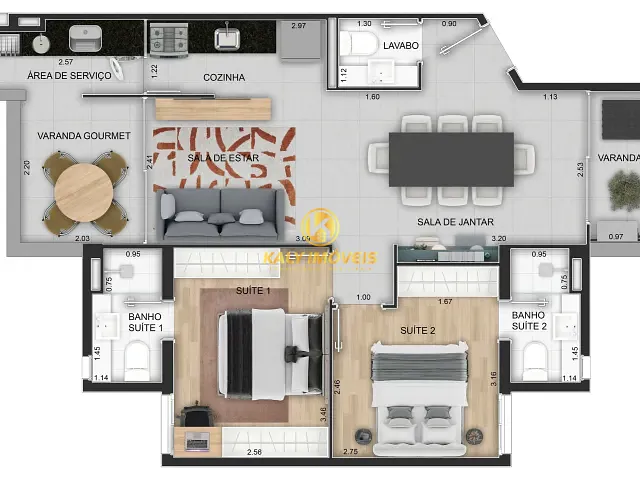 Apartamento com 67m² 2 quartos e 1 banheiro, à venda, no bairro Vila Curuçá em Santo André