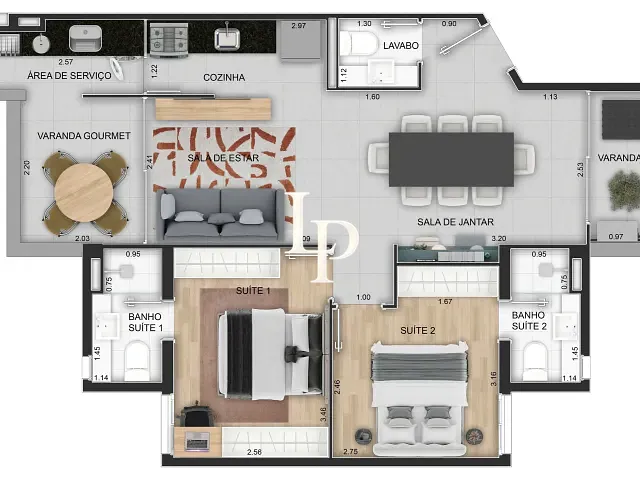 Apartamento com 67m² 2 quartos e 1 banheiro, à venda, no bairro Vila Curuçá em Santo André